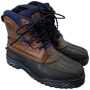 LaCrosse Womens Snow Duck Boots Size 8 Leather Rubber Winter Waterproof Brown